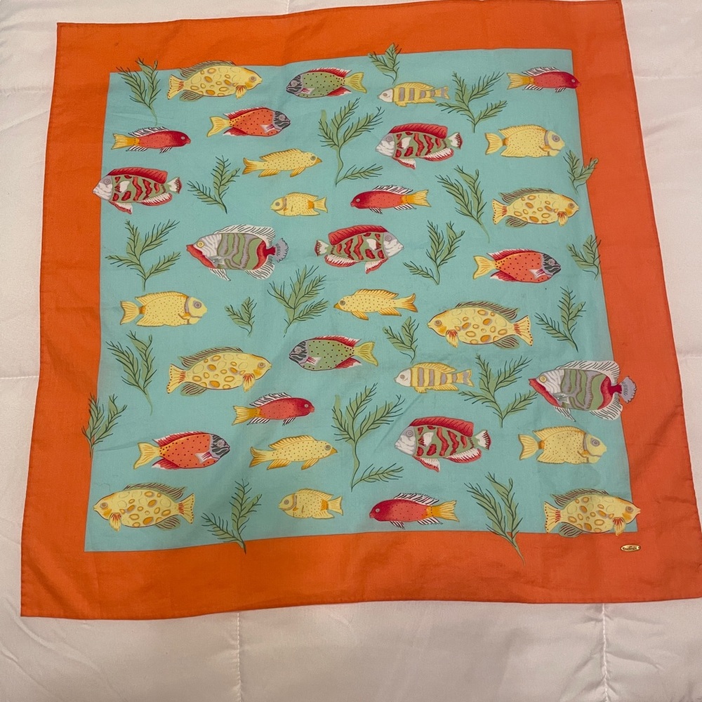 Jim Thompson cotton 21” square scarf. Bought at JT shop in Bangkok.